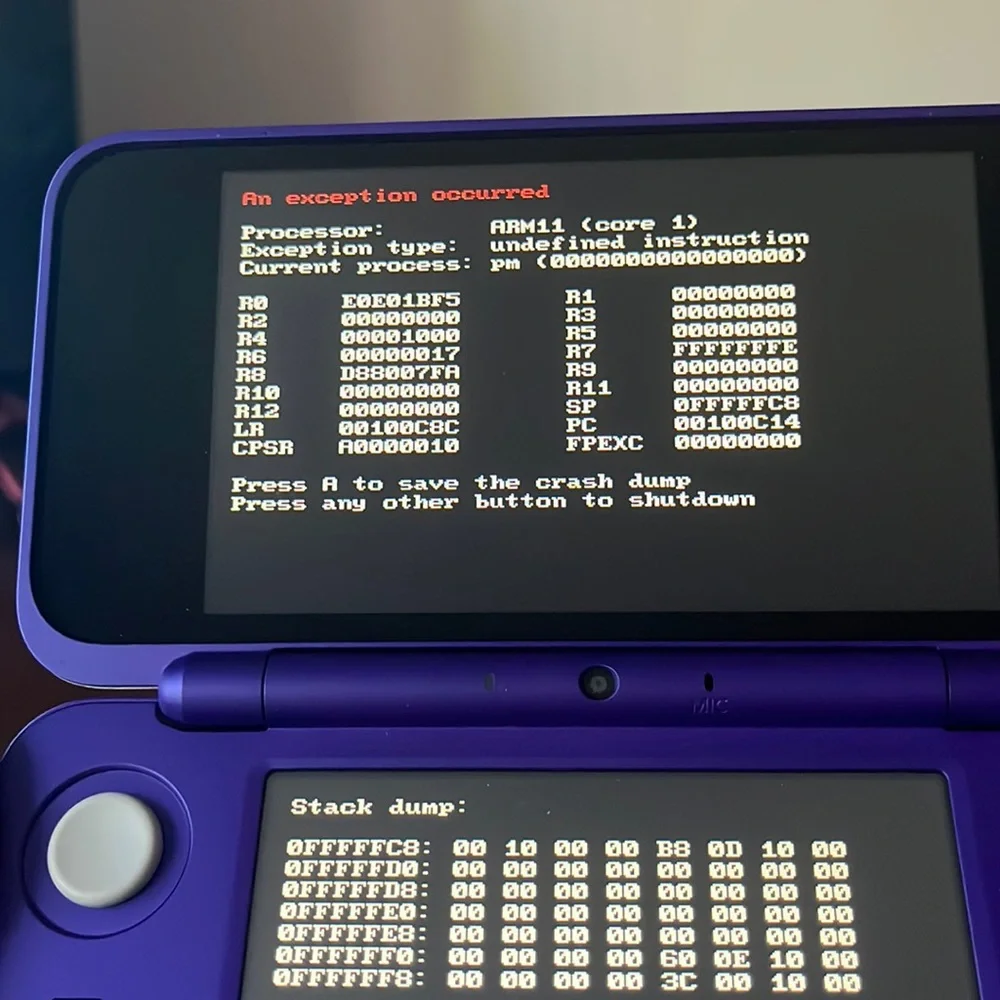 Nintendo DS with error code